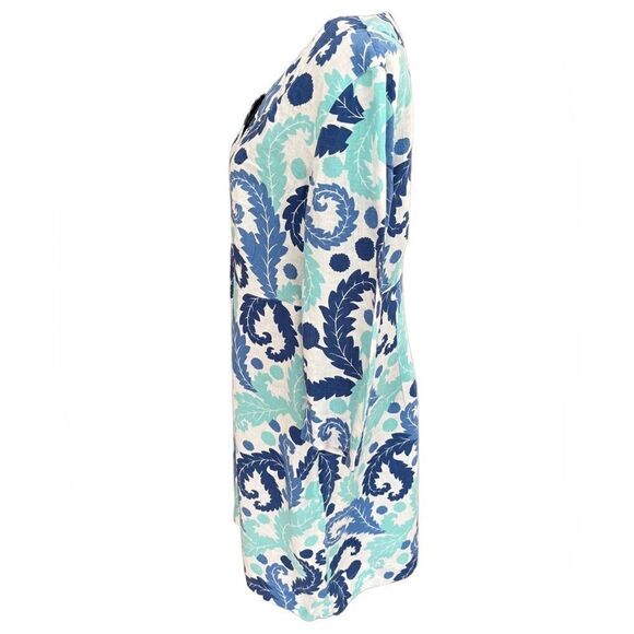 BODEN Classic tunic split neck 100% linen dress, style WW194, size 12L. - Picture 7 of 10